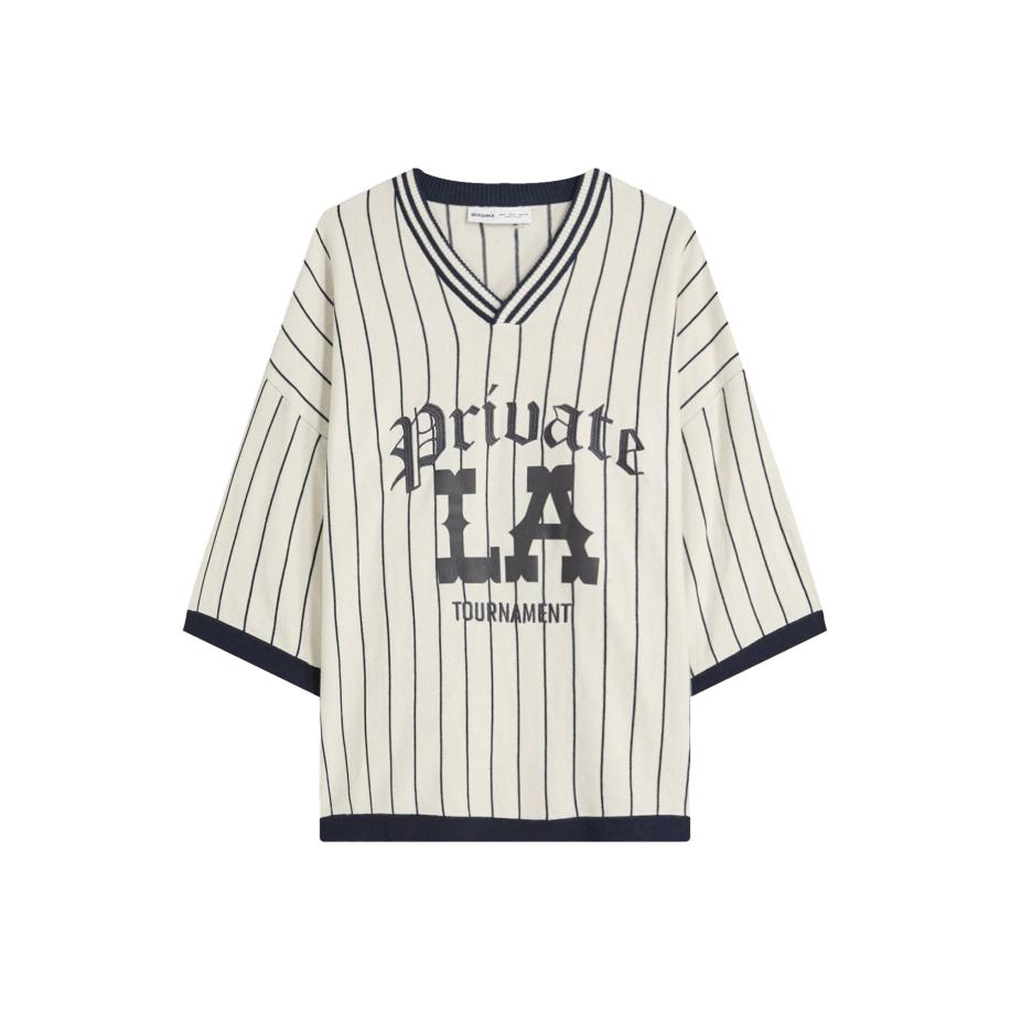 Bershka Bershka Shirt donkergrijs / zwart / offwhite -