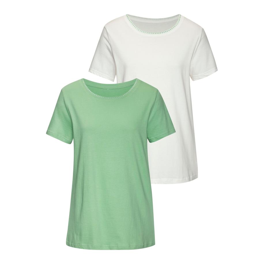 VIVANCE VIVANCE Shirt groen / wit -
