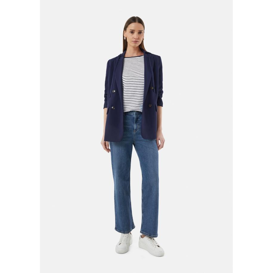 comma casual identity comma casual identity Shirt nachtblauw / lichtblauw / wit -