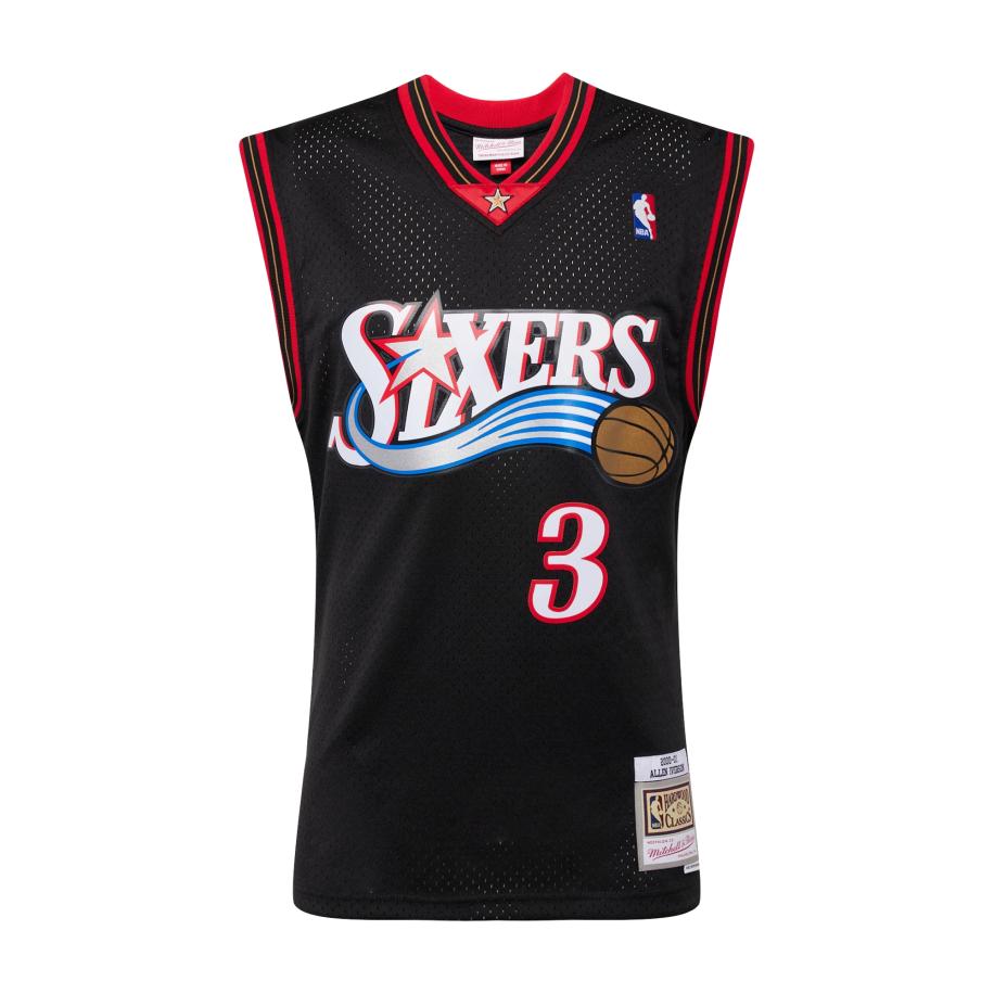 Mitchell & Ness Mitchell & Ness Shirt Philadelphia 76ers Allen Iverson blauw / rood / zwart / wit -