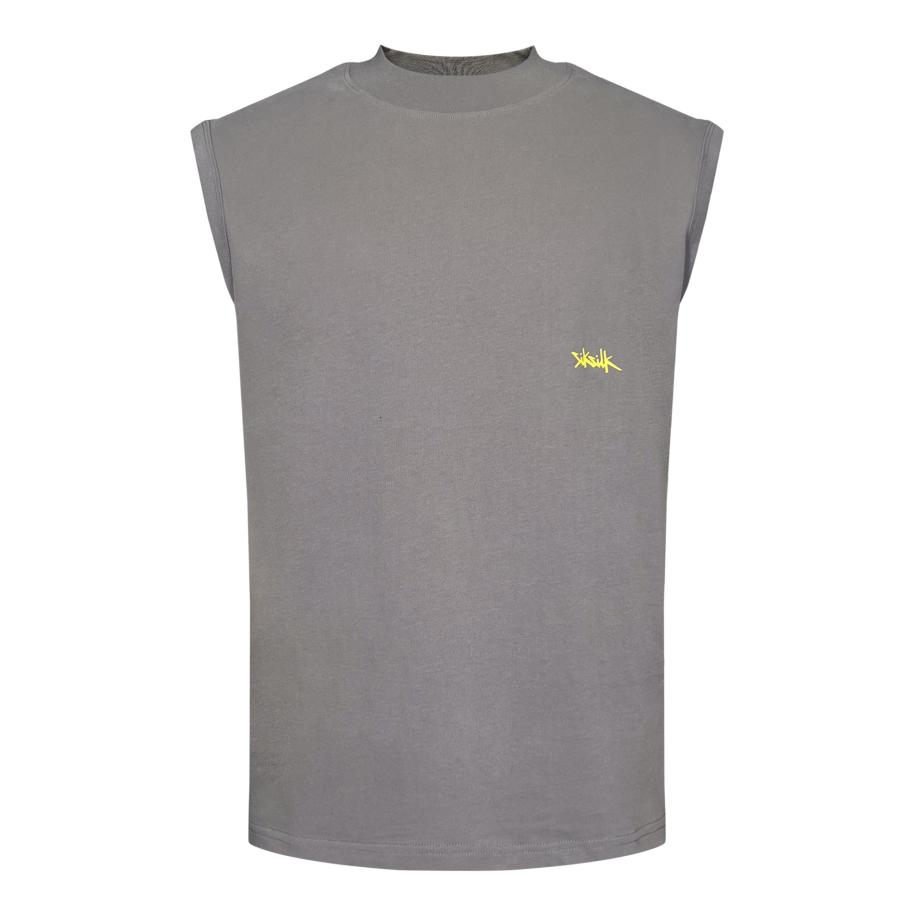 SikSilk Shirt neongeel / donkergrijs Grijs