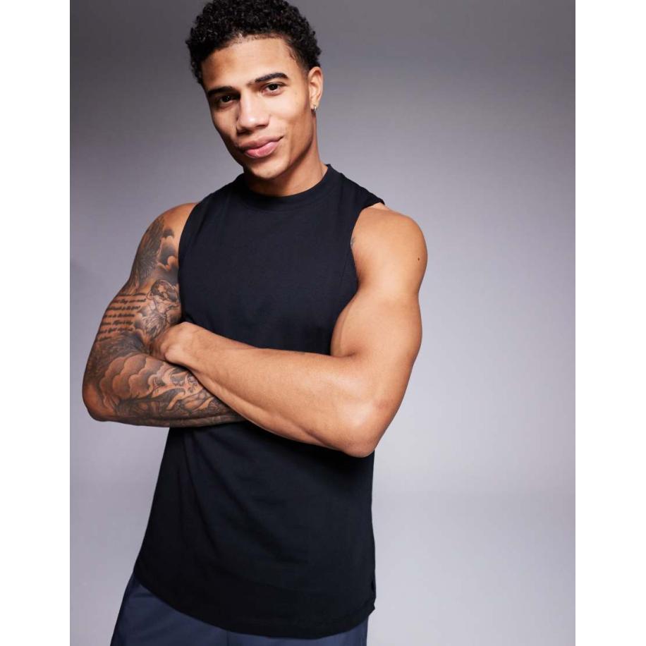 4505 - Icon - Sporthemd van sneldrogend katoen in zwart Zwart