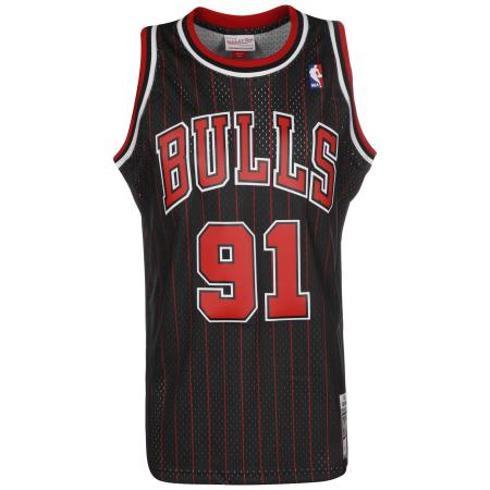 Mitchell & Ness Shirt NBA Chicago Bulls Swingman Dennis Rodman rood / zwart / wit