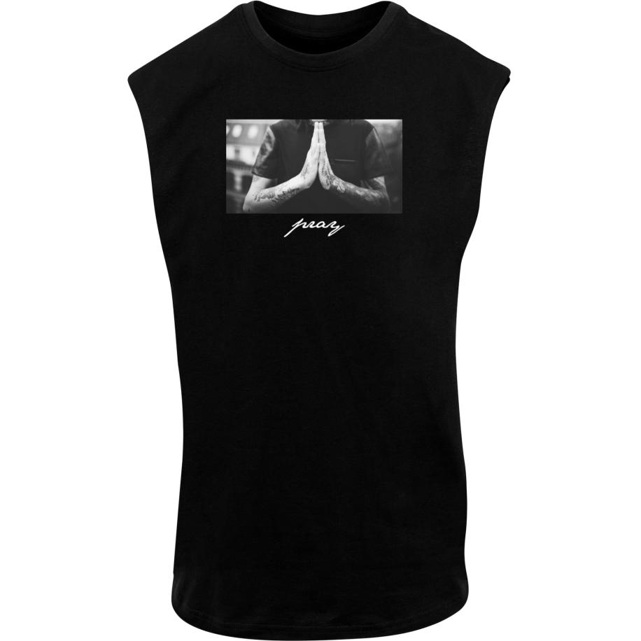 mister tee Mister Tee Shirt Pray grijs / zwart / wit -