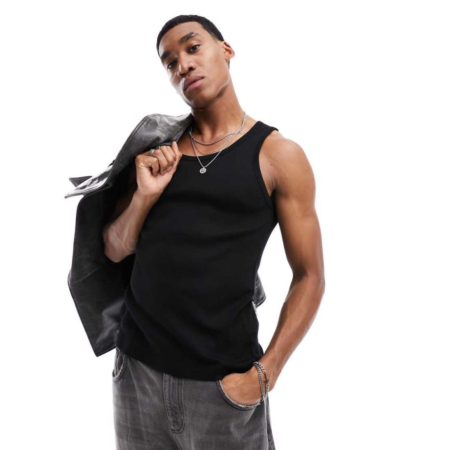 Weekday - Tanktop met standaard pasvorm in zwart Zwart