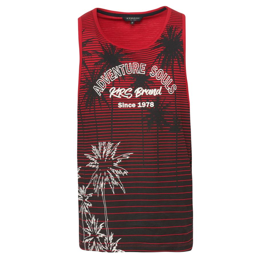 KOROSHI KOROSHI Shirt rood / zwart / wit -