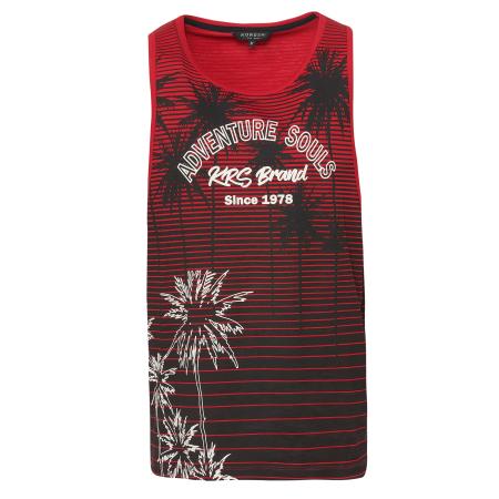 KOROSHI KOROSHI Shirt rood / zwart / wit