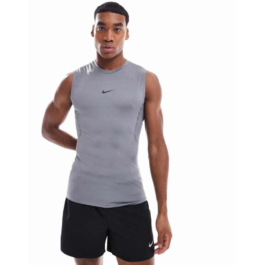 Nike Training - Dri-FIT slim-fit hemd in grijs-Zwart Zwart