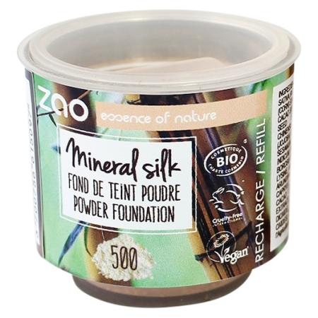 Zao Foundation Refill Mineral Silk Powder Poeder Dames 15 g