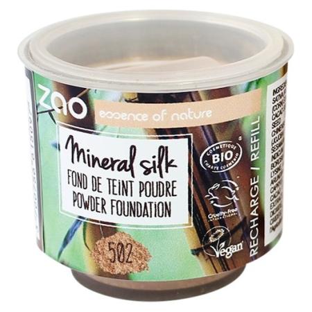 Zao Foundation Refill Mineral Silk Powder Mineraal poeder Dames 15 g