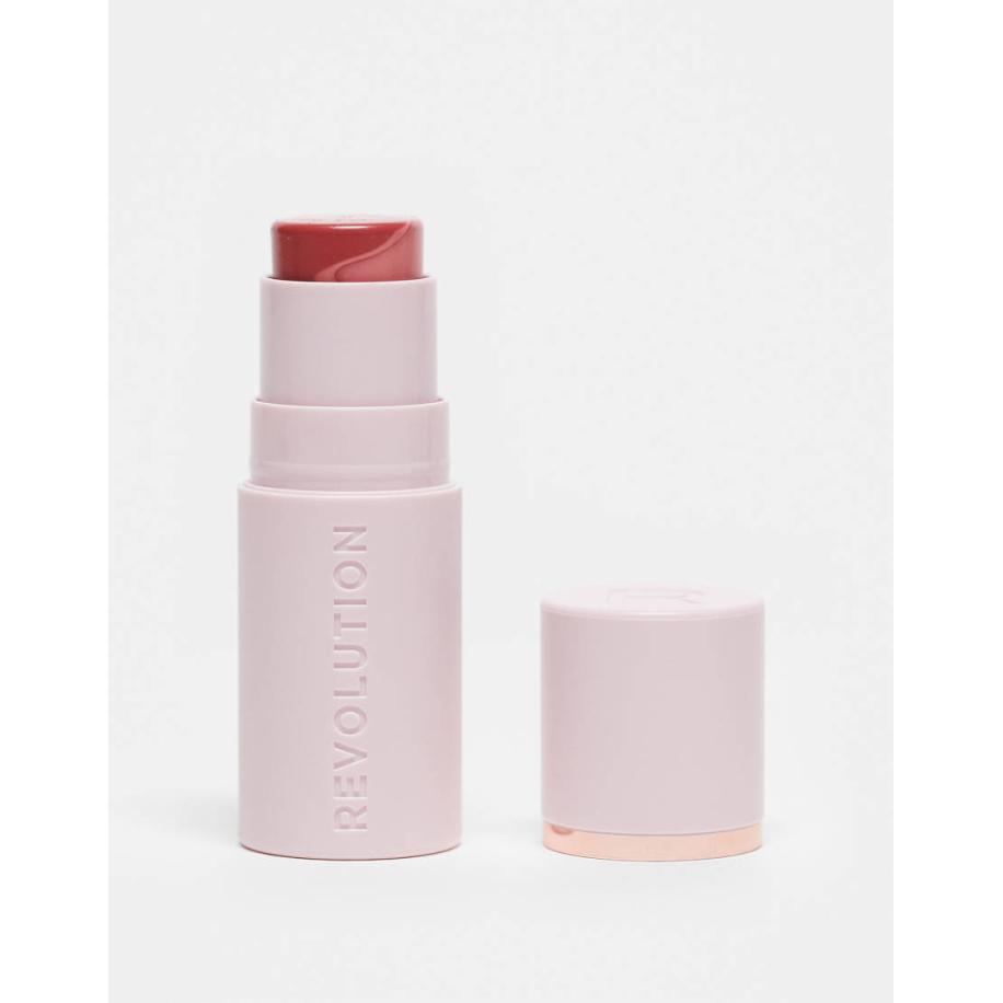 Revolution Skin Silk Gemarmerde blush-stick in Rosy Cheeks-Roze