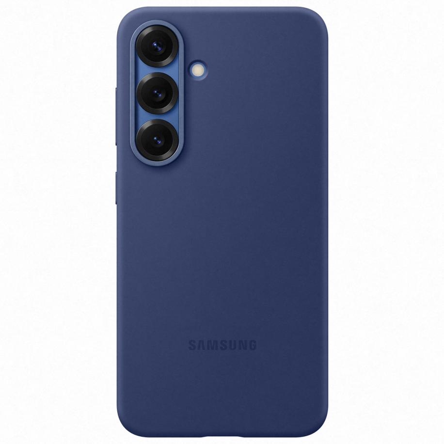 Originele Silicone Backcover voor de Samsung Galaxy S25 - Blauw Blauw