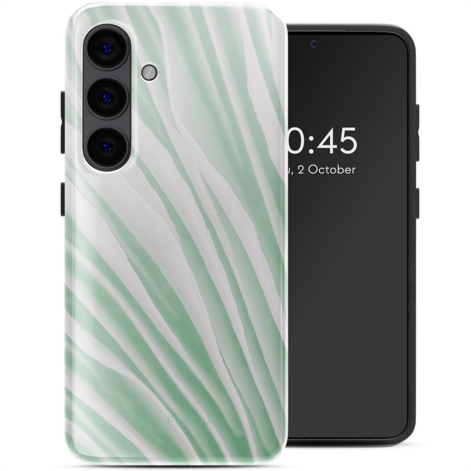 Selencia Vivid Backcover voor de Samsung Galaxy S24 - Nature Grayed Jade Multicolor