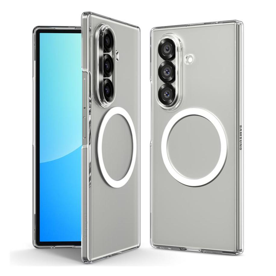 Spigen AirSkin Backcover MagSafe voor de Samsung Galaxy Z Fold 7 - Clear / White Wit