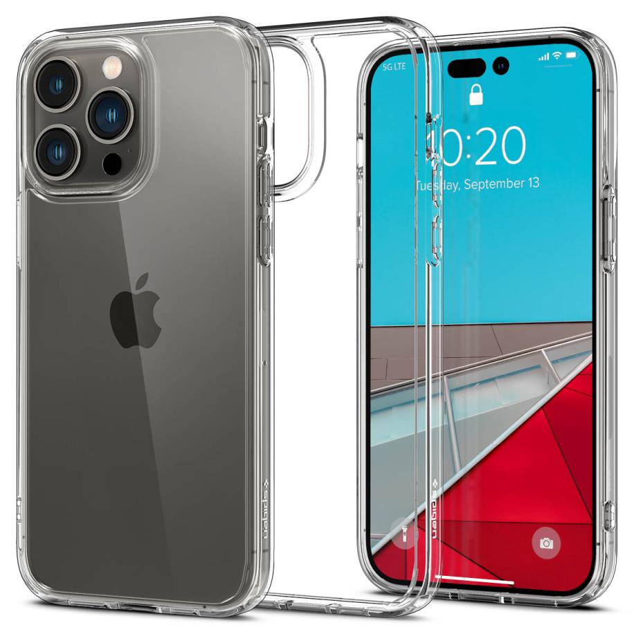 Spigen Ultra Hybrid Backcover voor de Apple iPhone 14 Pro - Transparant Transparant