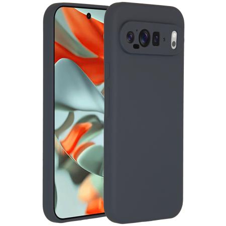 Accezz Liquid Silicone Backcover voor de Google Pixel 9 Pro XL - Donkerblauw