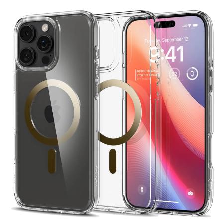 Spigen Ultra Hybrid Backcover MagSafe voor de Apple iPhone 16 Pro Max - Goud