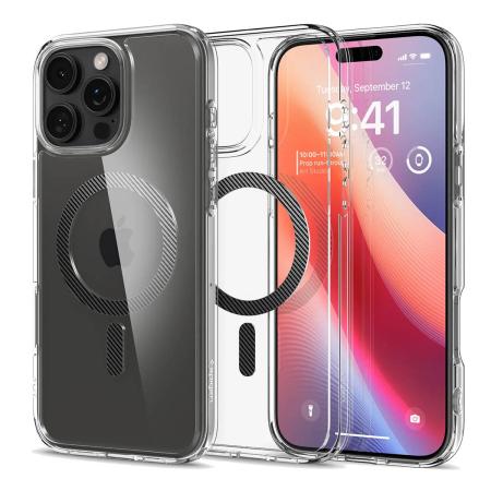 Spigen Ultra Hybrid Backcover MagSafe voor de Apple iPhone 16 Pro Max - Carbon Fiber