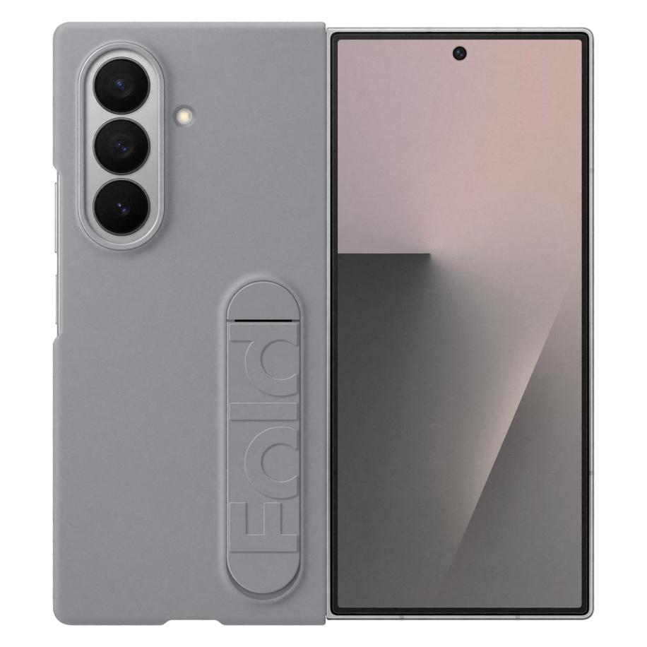 Silicone Case met stand voor de Samsung Galaxy Z Fold 7 - Gray Grijs