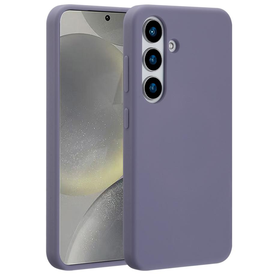 Accezz Liquid Silicone Backcover met MagSafe voor de Samsung Galaxy S25 - Lavender Gray Grijs