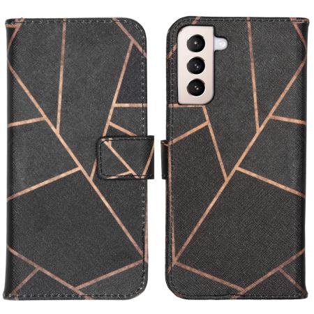 imoshion Design Softcase Bookcase voor de Samsung Galaxy S21 Plus - Black Graphic
