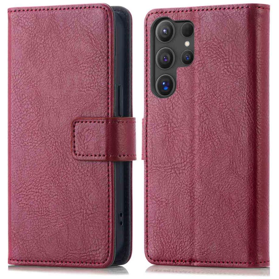 imoshion Luxe Bookcase voor de Samsung Galaxy S24 Ultra - Bordeaux Rood