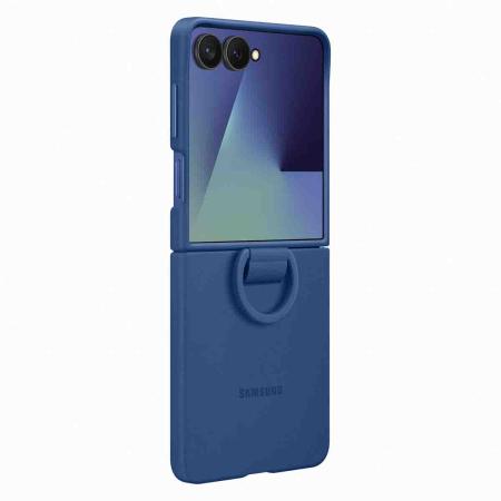 Originele Silicone Cover Ring voor de Samsung Galaxy Z Flip 7 - Blue