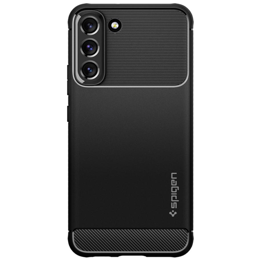 Spigen Rugged Armor Backcover voor de Samsung Galaxy S22 - Zwart Zwart