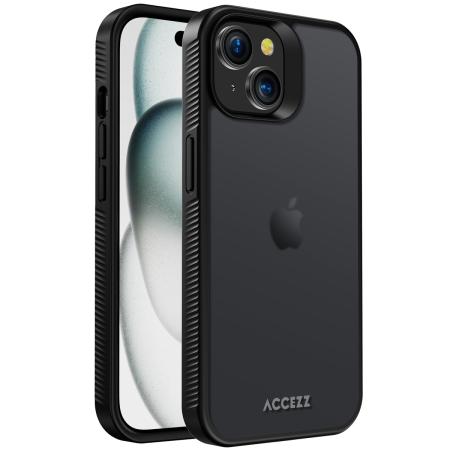 Accezz Rugged Frosted Backcover voor de iPhone 15 - Zwart