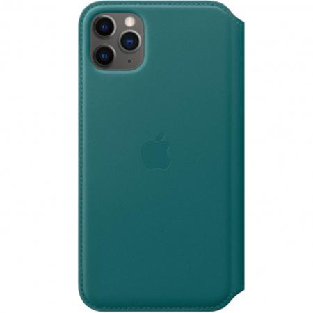 Leather Folio Bookcase voor Apple iPhone 11 Pro Max - Peacock