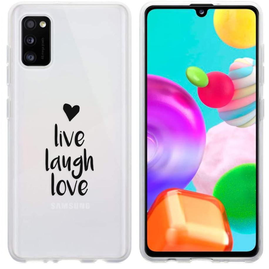 imoshion Design hoesje voor de Samsung Galaxy A41 - Live Laugh Love Transparant