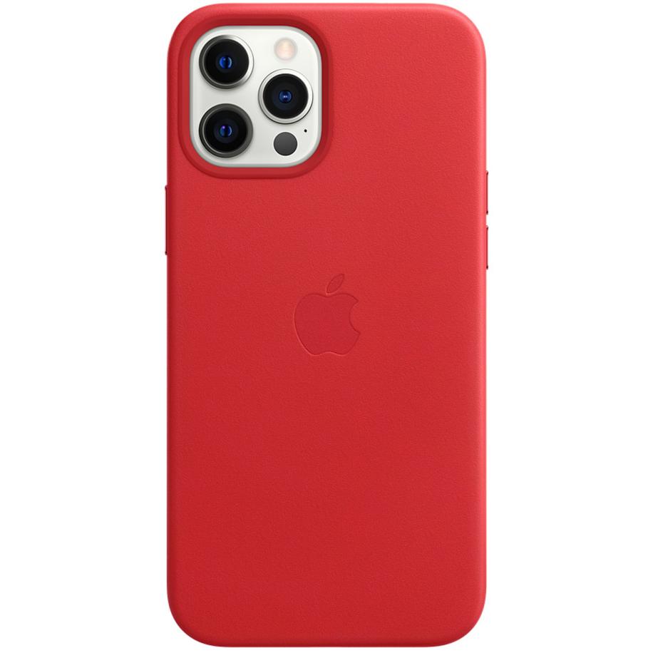 Leather Backcover MagSafe voor de Apple iPhone 12 Pro Max - Red Rood