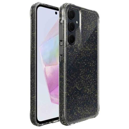 imoshion Clear Glitter Backcover voor de Samsung Galaxy A35 - Goud