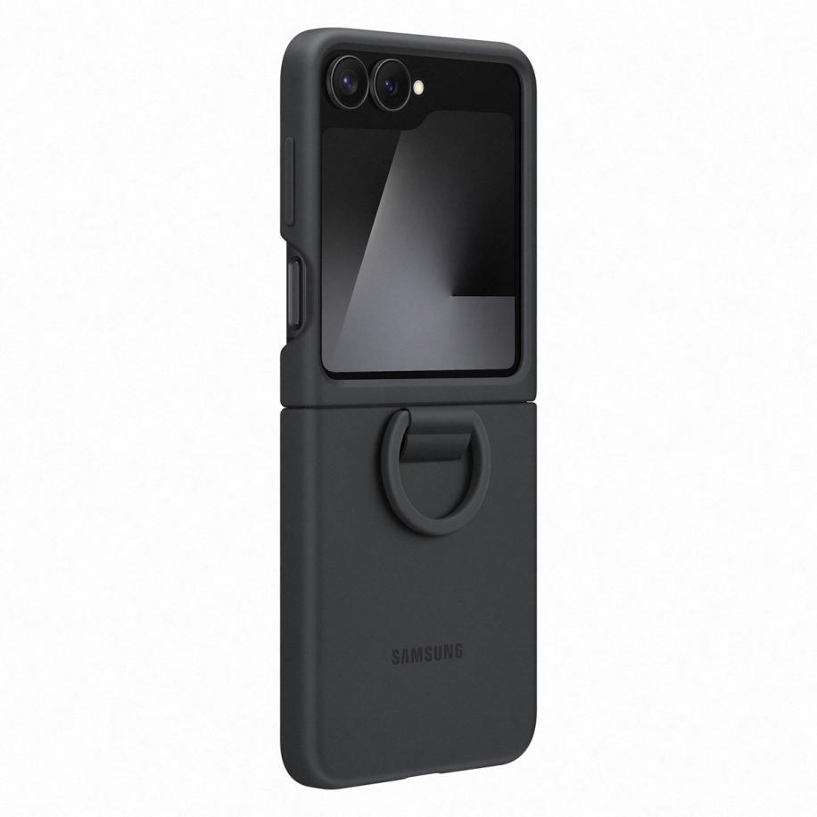 Originele Silicone Cover Ring voor de Samsung Galaxy Z Flip 6 / Flip 7 FE - Black Zwart