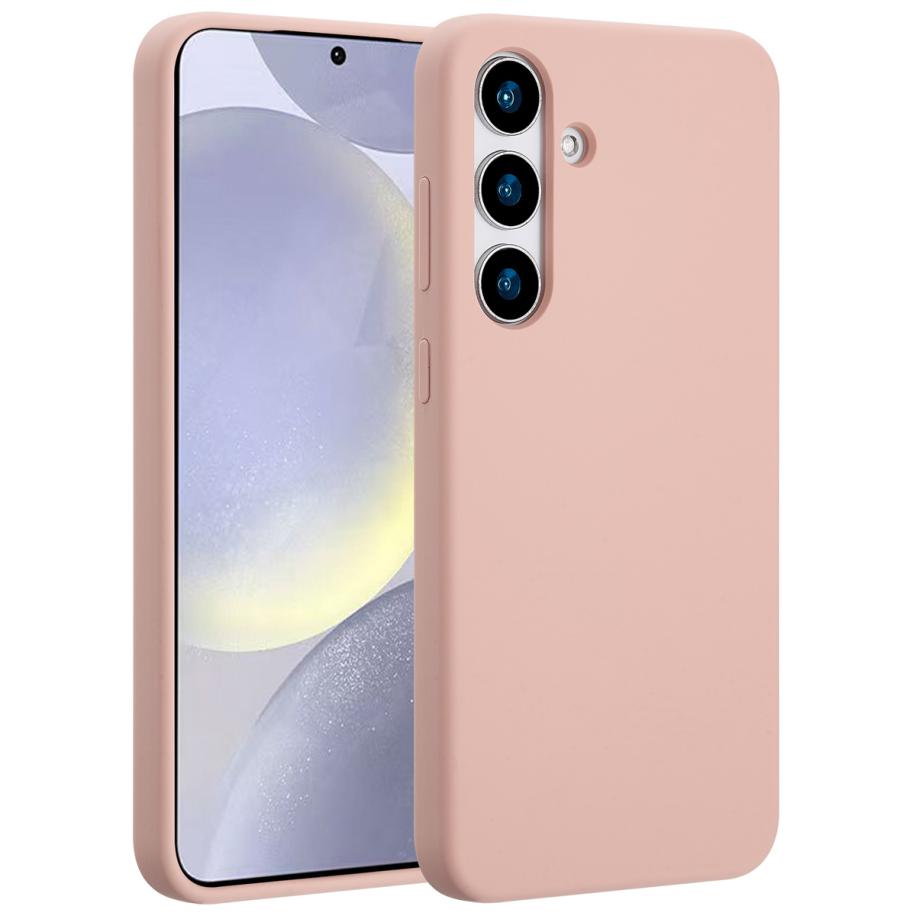 Accezz Liquid Silicone Backcover met MagSafe voor de Samsung Galaxy S25 Plus - Roze Roze