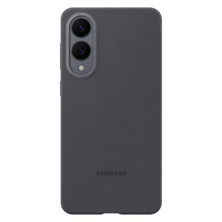 Originele Silicone Backcover voor de Samsung Galaxy S25 Edge - Zwart