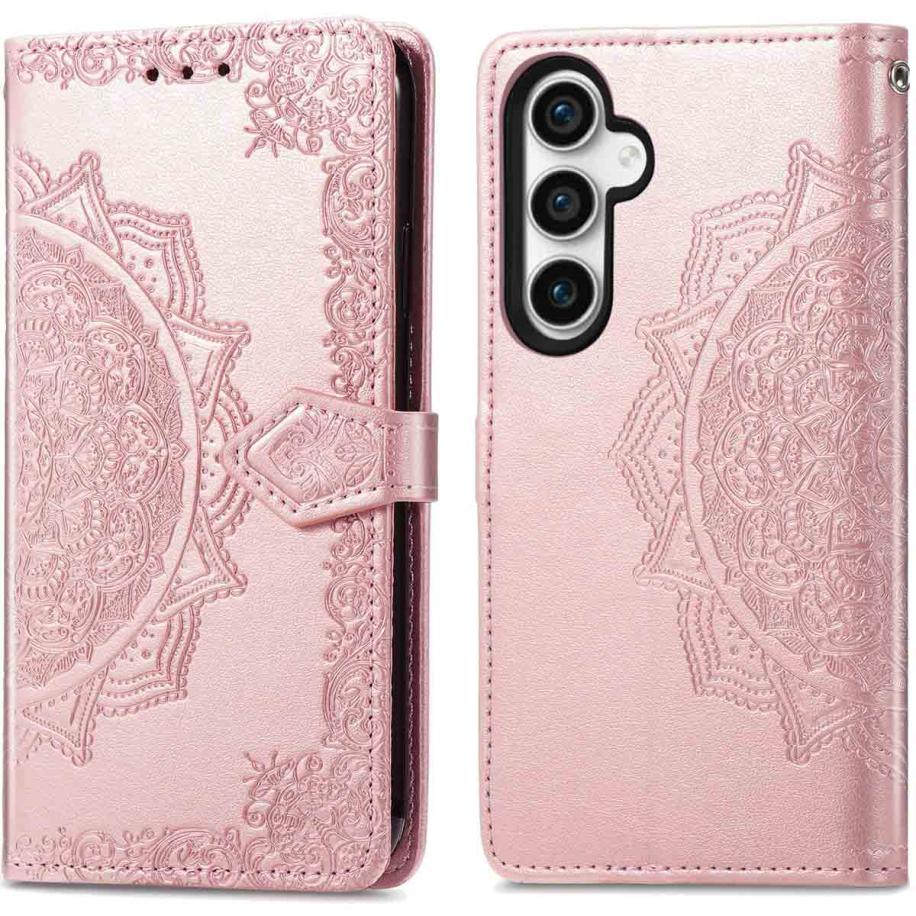 imoshion Mandala Bookcase voor de Samsung Galaxy S23 FE - Rosé Goud Rose goud