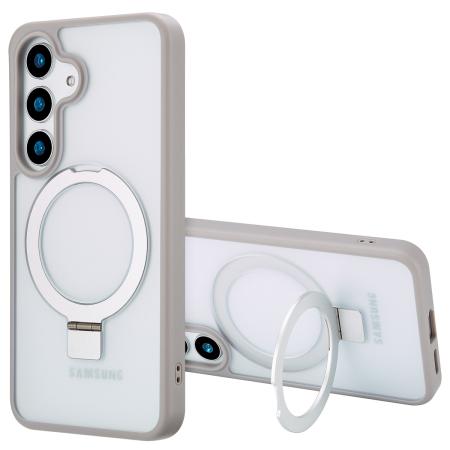 Accezz Ring Stand Backcover met MagSafe voor de Samsung Galaxy S25 - Grijs