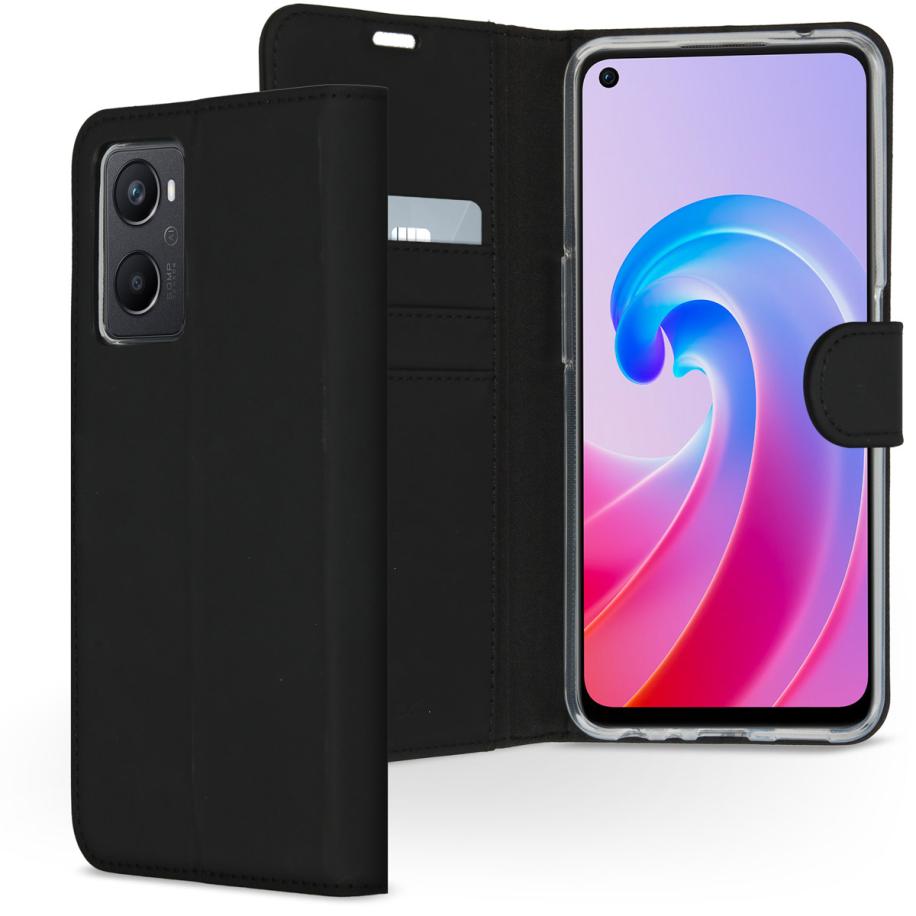 Accezz Wallet Softcase Bookcase voor de Oppo A96 5G - Zwart Zwart