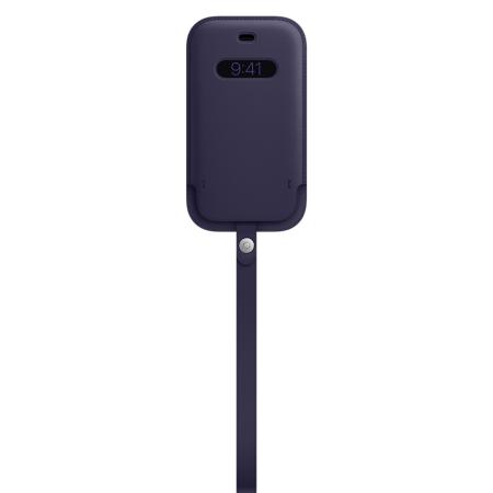 Leather Sleeve MagSafe voor de Apple iPhone 12 Mini - Deep Violet