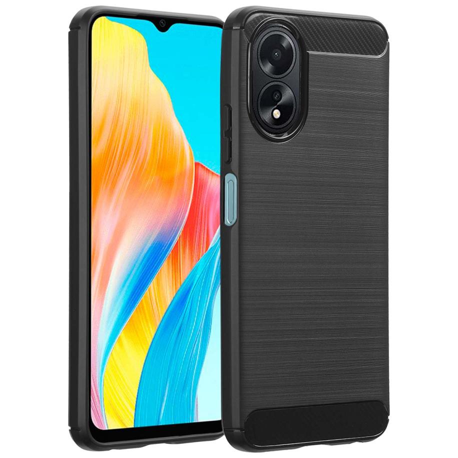 imoshion Brushed Backcover voor de Oppo A18 / Oppo A38 - Zwart Zwart