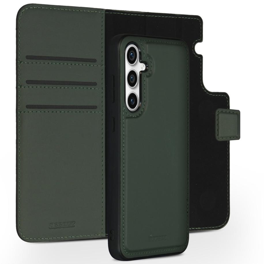 Accezz Premium Leather 2 in 1 Wallet Bookcase voor de Samsung Galaxy S23 FE - Groen Groen