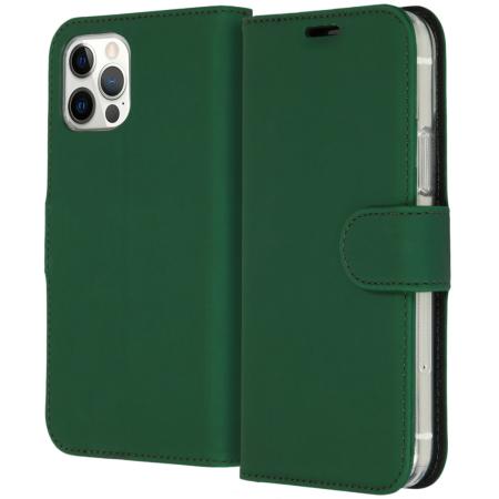 Accezz Wallet Softcase Bookcase voor de Apple iPhone 12 (Pro) - Groen