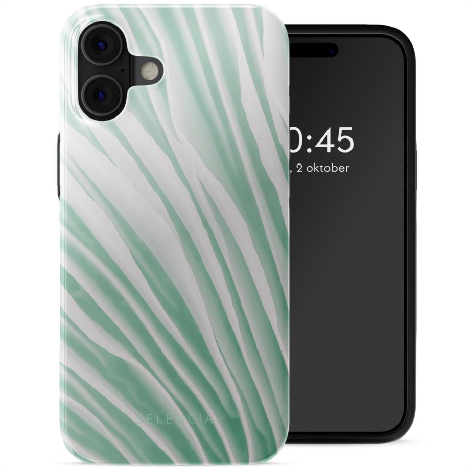 Selencia Vivid Backcover met MagSafe voor de Apple iPhone 16 - Nature Grayed Jade Multicolor