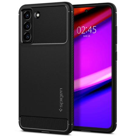 Spigen Rugged Armor Backcover voor de Samsung Galaxy S21 FE - Zwart