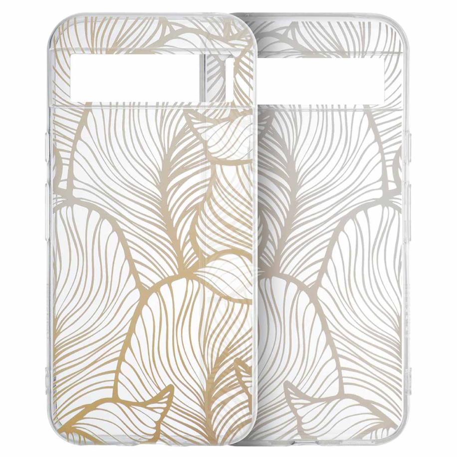 imoshion Design hoesje voor de Google Pixel 8a - Golden Leaves Transparant