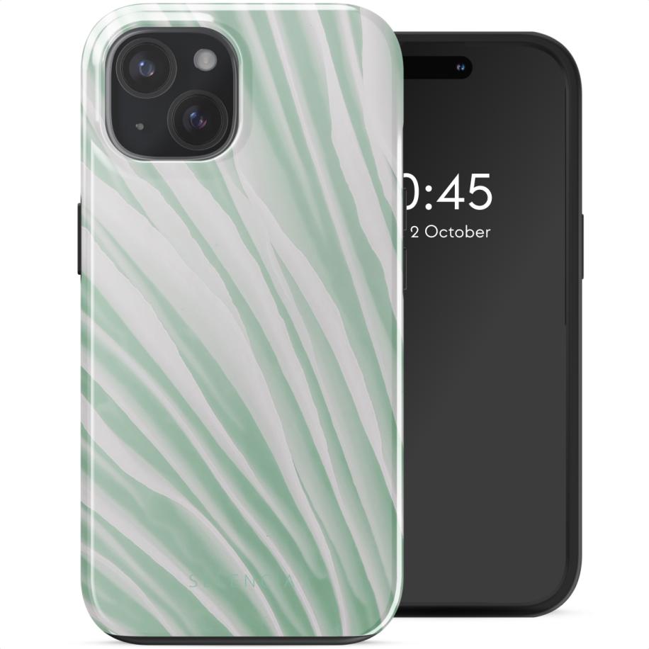 Selencia Vivid Backcover met MagSafe voor de Apple iPhone 15 - Nature Grayed Jade Multicolor