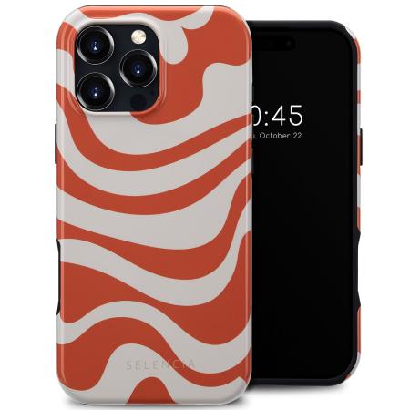 Selencia Vivid Backcover met MagSafe voor de Apple iPhone 16 Pro Max - Dream Swirl Orange