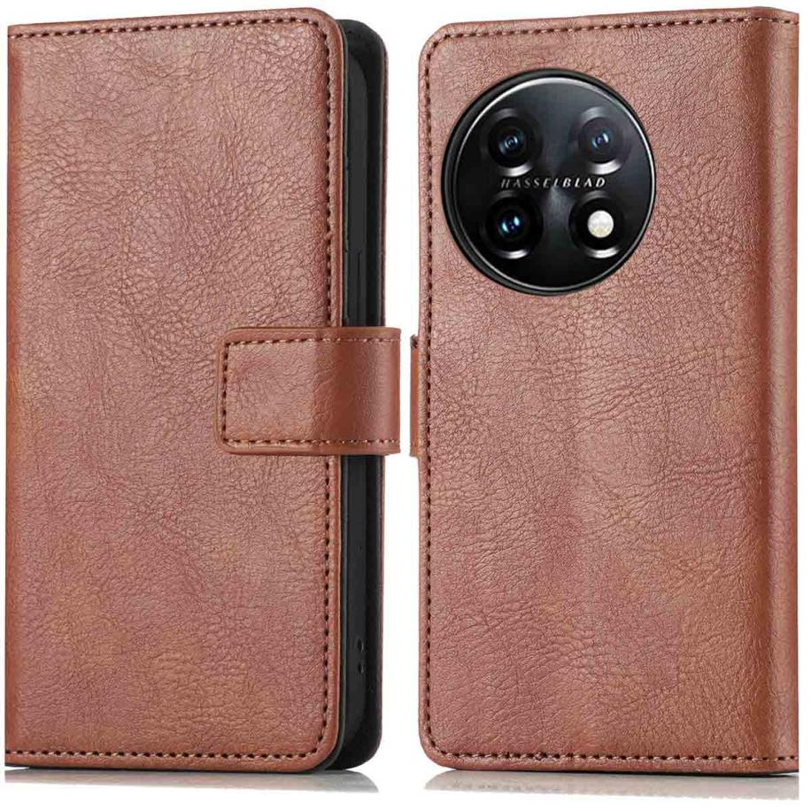 imoshion Luxe Bookcase voor de OnePlus 11 - Bruin Bruin