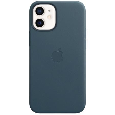 Leather Backcover MagSafe voor de Apple iPhone 12 Mini - Baltic Blue